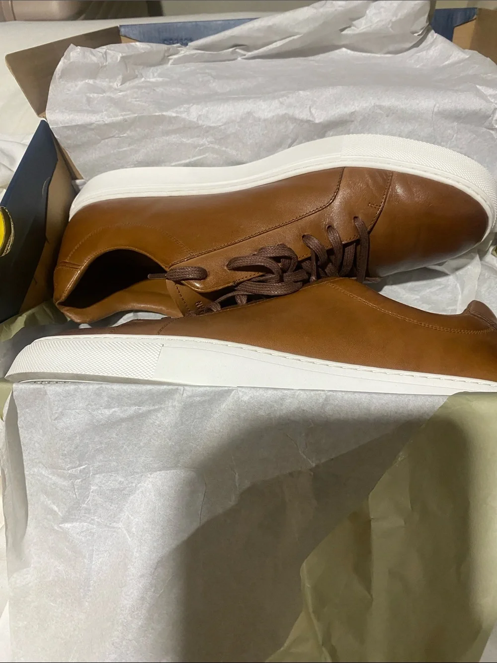 Cole Haan urban trainers brown leather with brown laces, white soles